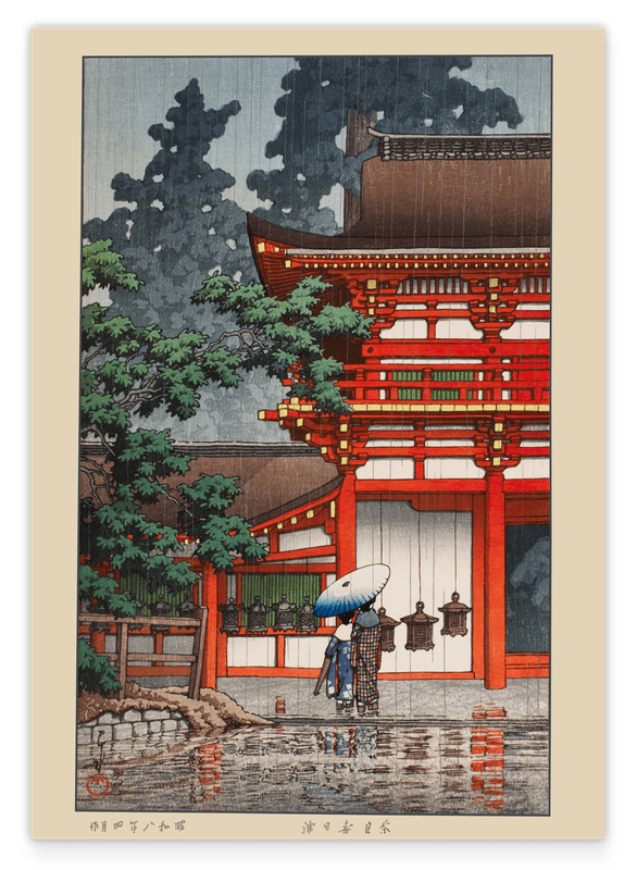 Kawase Hasui - Roter Kasuga Schrein in Nara