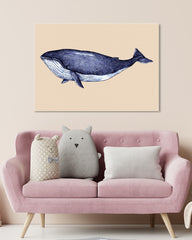 After Hover: Meerestier Buckelwal in blau