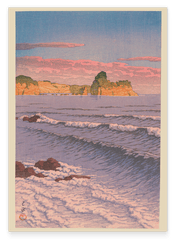 Kawase Hasui - Morning Sea - Sonnenaufgang über Shiribeshi