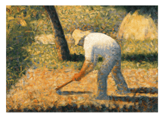 Georges Seurat - Bauer mit Hacke