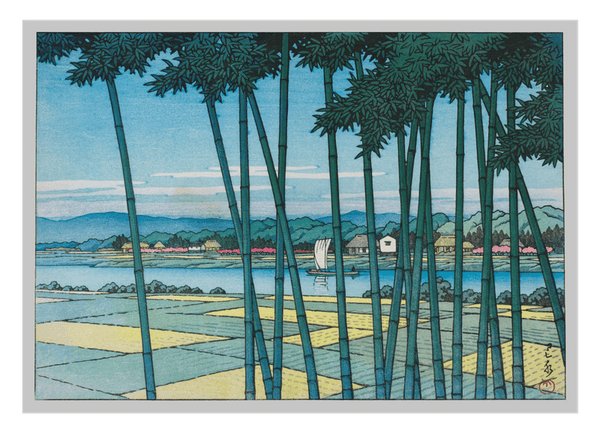 Kawase Hasui - Bambus-Wald am Fluss Tama