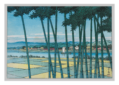 Kawase Hasui - Bambus-Wald am Fluss Tama