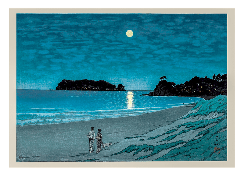 Kawase Hasui - Shichiri Strand im Mondlicht