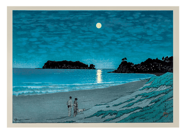 Kawase Hasui - Shichiri Strand im Mondlicht