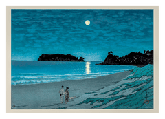 Kawase Hasui - Shichiri Strand im Mondlicht