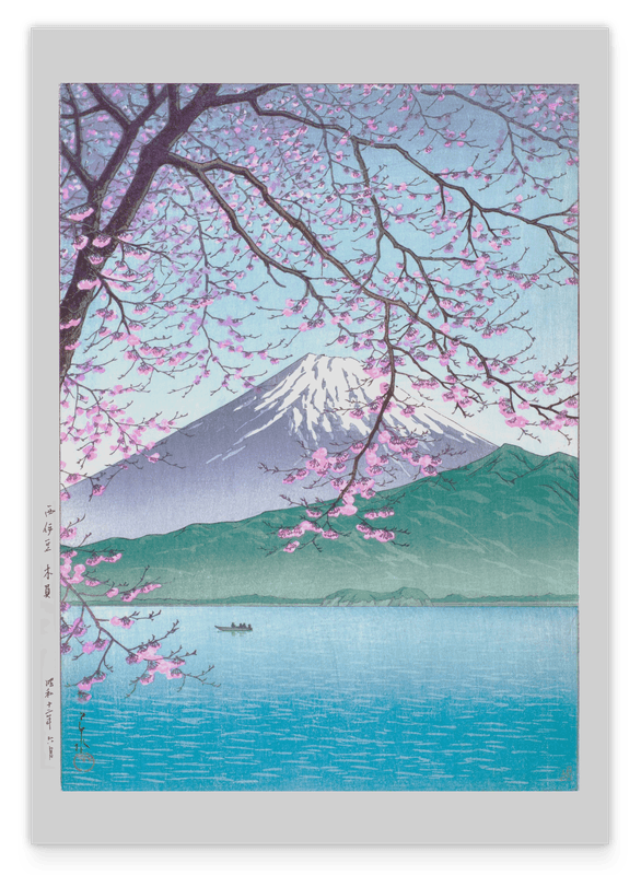 Kawase Hasui - Kirschblüten in Kishio bei West Izu