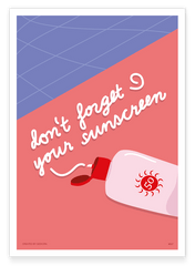 Sonnencréme Sommermotiv "Don't forget your sunscreen"