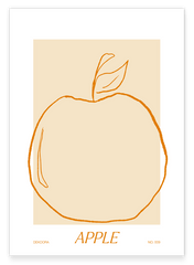 Apfel im Line Art Stil