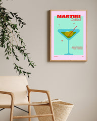 Martini Cocktail im Glas mit Rezept