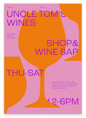 Weinglas in Orange - Uncle Tom's Wines Shop & Bar