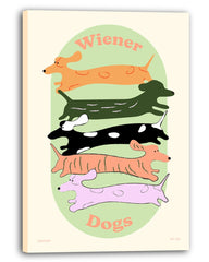 Süße Dackel Gruppe "Wiener Dogs"