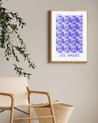 Les Vagues - Abstrakte Wellen in Blau