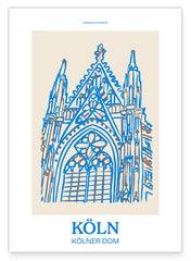 Kölner Dom Kunstdruck - Moderne Illustration