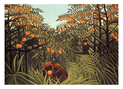 Henri Rousseau - Affen in den Orangen-Bäumen