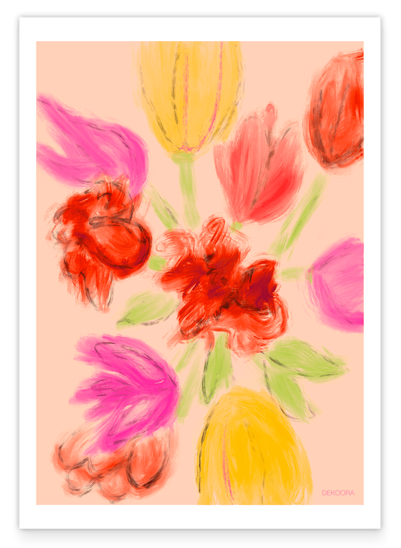 Tulpenstrauß Kunstdruck "Abstract Spring"