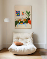 After Hover: Buntes Wohnzimmer im modernen Stil