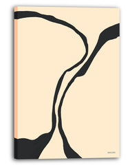 Minimalistische Formen in Beige-Schwarz - Two Curves II