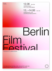 Berlin Film Festival - Exhibition Invitation in Pink