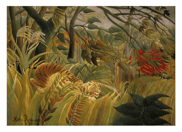 Henri Rousseau - Tiger vom tropischen Sturm überrascht