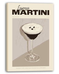 Espresso Martini - Cocktail Zeichnung mit Rezept