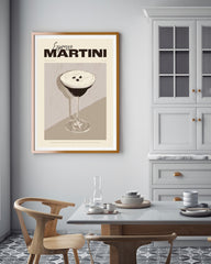 Espresso Martini - Cocktail Zeichnung mit Rezept