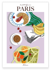 Buntes Picknick mit Croissant - Paris Edition