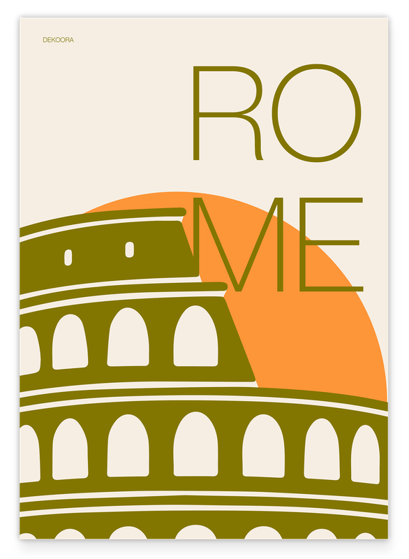 Rom Städte Illustration - Visit the Kolosseum