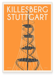 Stuttgart Killesberg - Illustration im Vintage Design