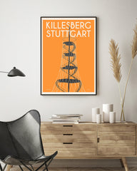 Stuttgart Killesberg - Illustration im Vintage Design