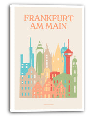 Frankfurt am Main - Souvenir Illustration mit Skyline