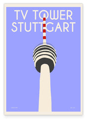 Stuttgart TV Tower: Abstrakte Illustration des Fernsehturms