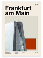 Frankfurt am Main - Vintage Fotografie von Wolkenkratzer