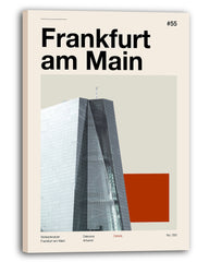 Frankfurt am Main - Vintage Fotografie von Wolkenkratzer