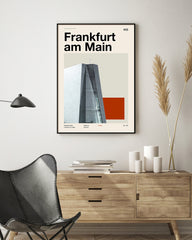 Frankfurt am Main - Vintage Fotografie von Wolkenkratzer