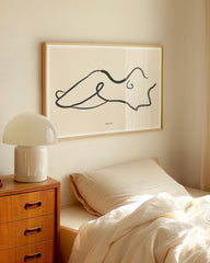 After Hover: Abstrakte Frauen Silhouette "Line Art Love"