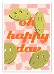 Oh happy day - Smileys mit Schachbrett-Muster