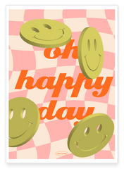 Oh happy day - Smileys mit Schachbrett-Muster