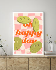 Oh happy day - Smileys mit Schachbrett-Muster