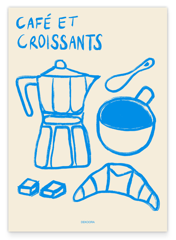 Café et Croissants - Französisches Frühstück