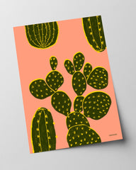 Abstrakte Kaktus Illustration - Opuntia Verde