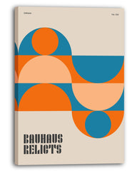 Bauhaus Relicts - Retro Muster in Orange-Blau