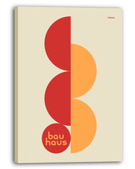 Bauhaus inspirierte Muster in Rot-Orange