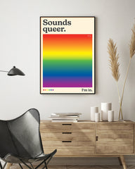 Sounds queer. I'm in - Regenbogen Flagge mit Farbverlauf