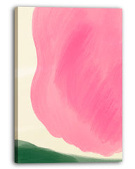 Abstract Tulip - Minimalistische Kunst in Rosa-Grün