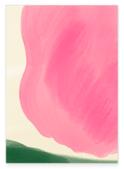 Abstract Tulip - Minimalistische Kunst in Rosa-Grün