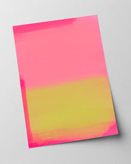 Gradient Art - Abstraktes Pink und Gelb