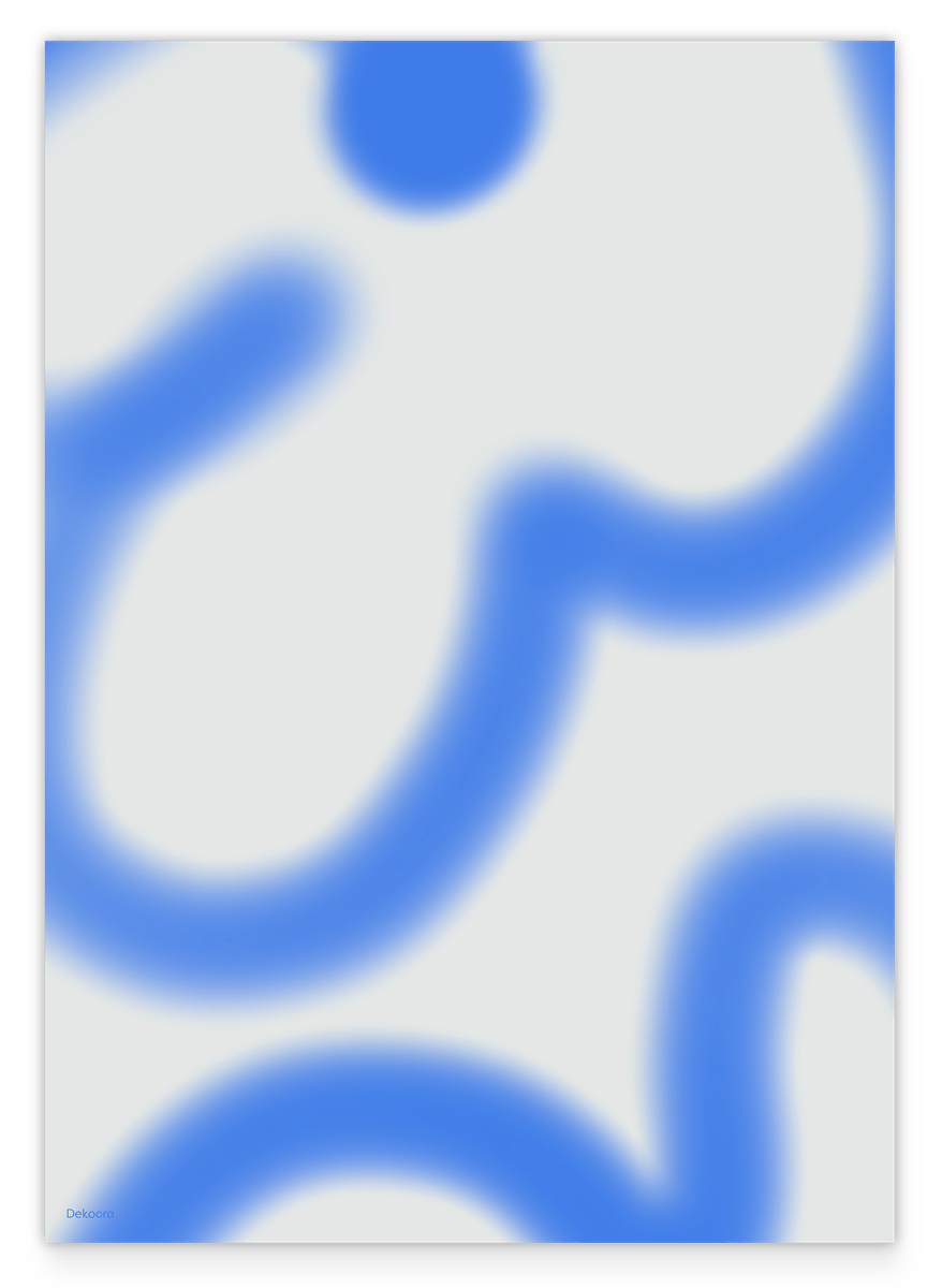 Blurry Blue - Abstrakter Kunstdruck
