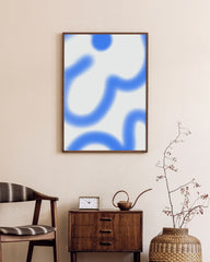 Blurry Blue - Abstrakter Kunstdruck