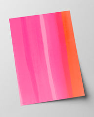 Brushstrokes in Pink und Orange - The Minimal Art