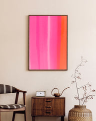 Brushstrokes in Pink und Orange - The Minimal Art